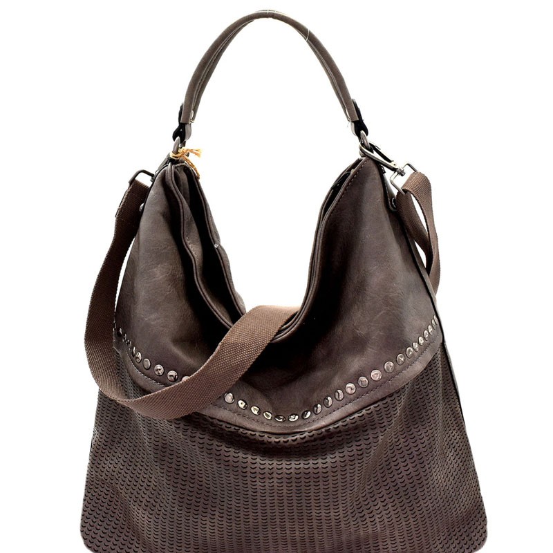 studded hobo handbag